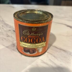 Vintage Cadbury Bournville Cocoa Tin 1973 Retro Kitchen Decor
